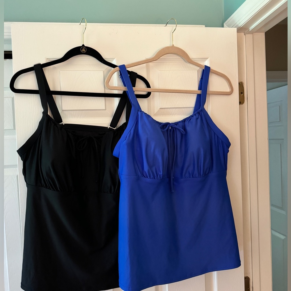 Lands End Tankini top-black